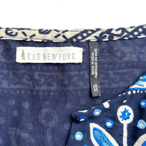 Anthropologie Kas New York Grazia Floral Embroidered Midi Peasant Dress Size XS - Picture 11 of 12